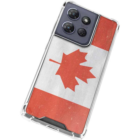 Canada Flag Distressed Moto G Power 5G (2025) Clear Case